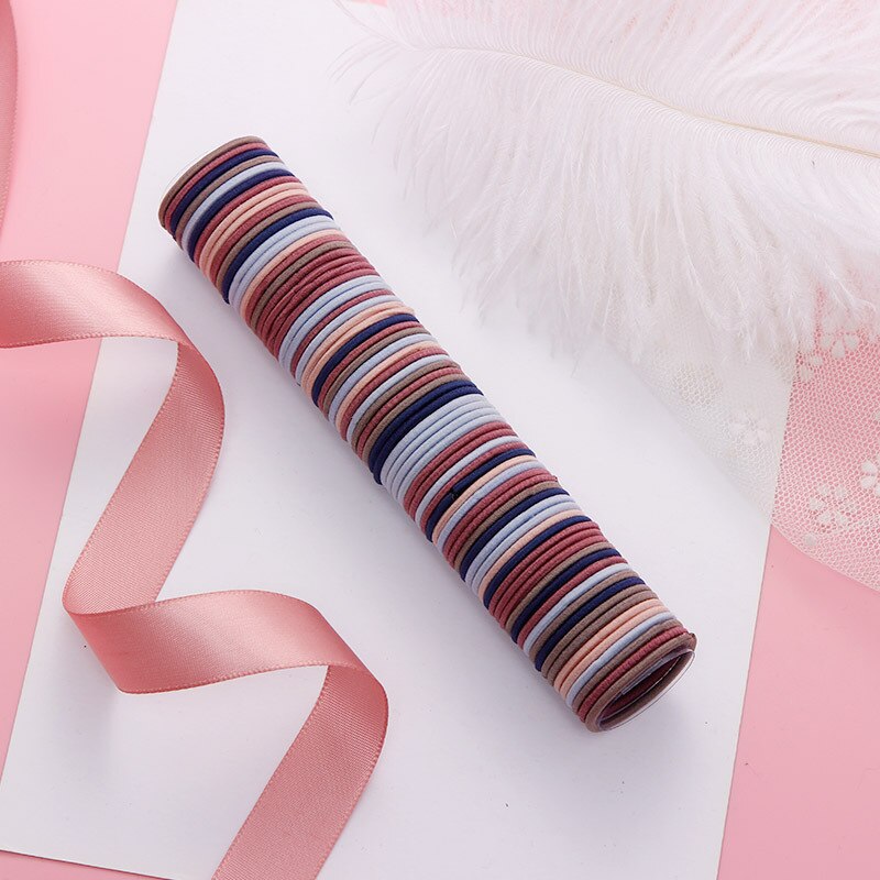 50Pcs/Pack Cute Children Elastic Rubber Bands Girls Colorful 3cm Hair Bands Gum For Hair Headwear Hair Accessories: 9