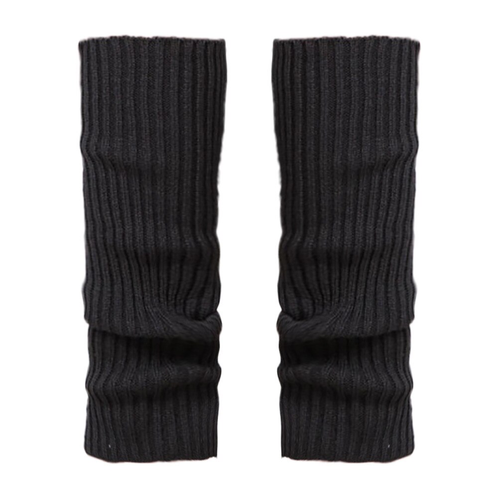 Lolita japonesa-Calentadores de piernas para niña, Bola de lana tejida, cubierta para pies, calentador de piernas, calcetines, Otoño e Invierno: Gris