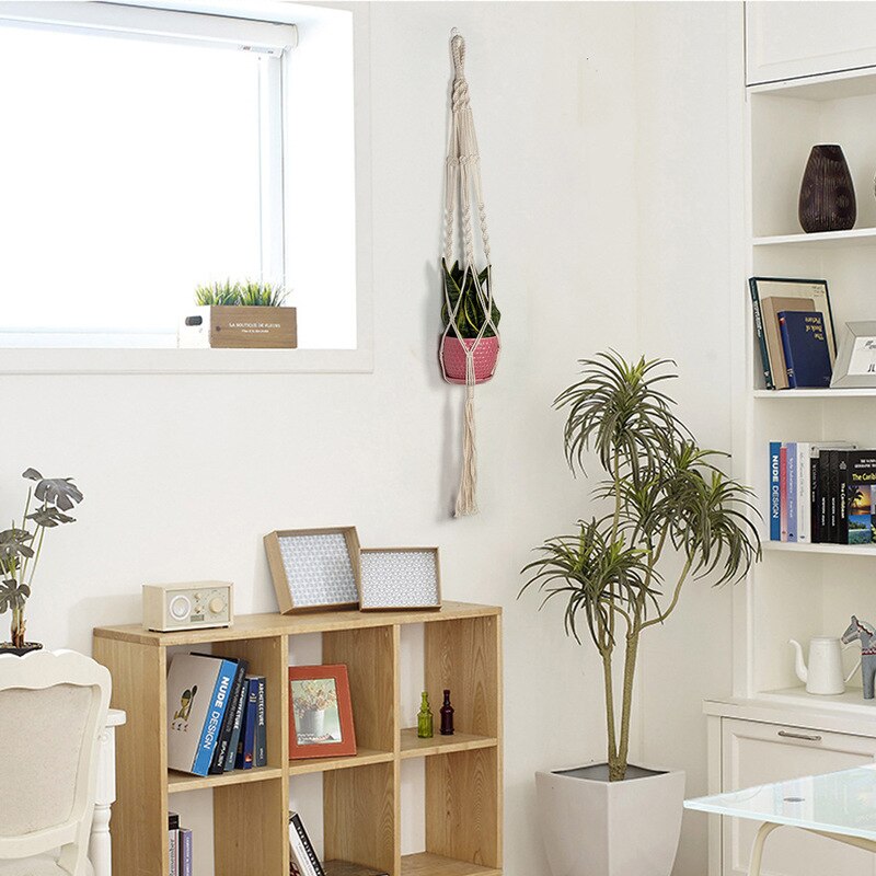 Offres spéciales à la main macramé plante cintre fleur/pot cintre pour décoration murale jardin maison décorative panier de fleurs