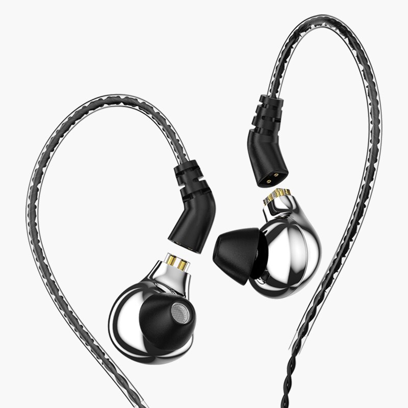 BLON BL-03 BL03 10mm Carbon Diaphragm Dynamic Driver In Ear Earphone DJ Running Earbuds with 2PIN Cable BL-05 BL-03 ZSN PRO: Silver no mic