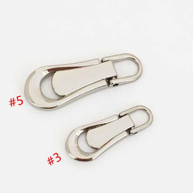 5 Pcs Hoogwaardige Rits Fixer Reparatie Pull Tab Instant Kit Zakken Rits Hoofdhuid Bag Pull Hoofd Vervanging Accessoires HYZ9243: White gold(5)