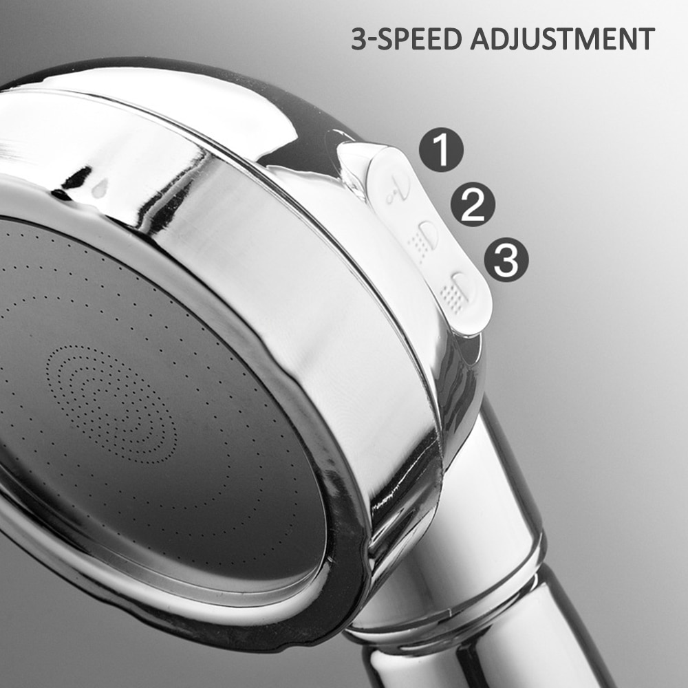Shower Bath Head Adjustable 3 Mode Shower Water Pressure Shower Head With Stop Button 360 Degrees Rotating Shower Head