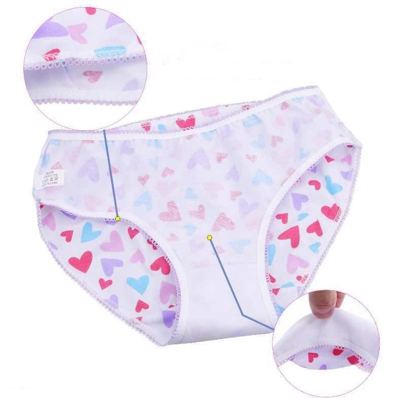 6Pcs/Lot Girls Cotton Underwear Kids Briefs Panties Baby Children Underpants 1-12Years