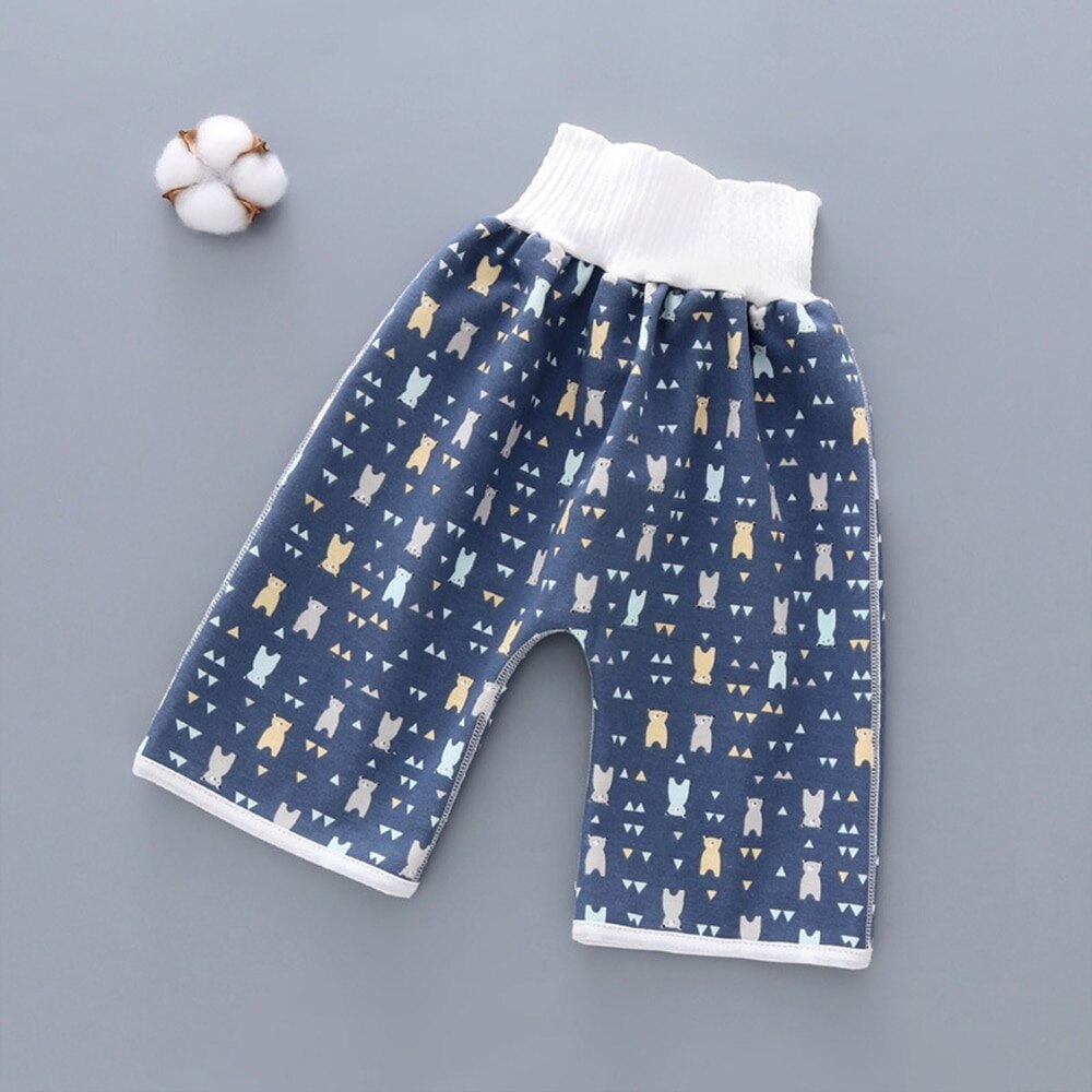 Prevent Baby Bed Wetting Pure Cotton Baby's Skirt For Preventing Leakage Of Urine Learning Pants Washed Skirts 4-12T: A-3