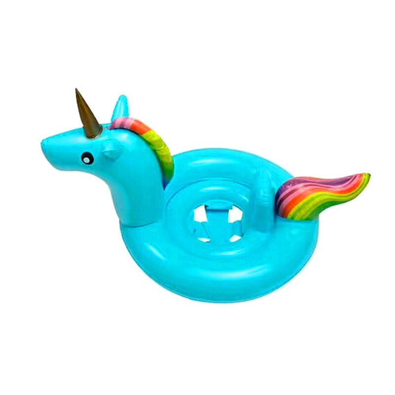 Mandlin Kinderen Zwemmen Ring Eenhoorn Vorm Zwembad Float Swimring Zwemmen Float Tube Cirkel Zwembad Zomer Party Zwembad Speelgoed: blue