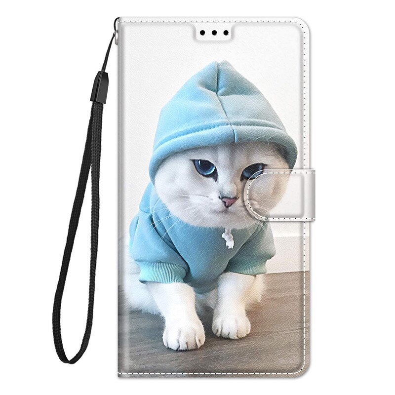 Dla Redmi 9A malowane skórzane etui z klapką do telefonu Xiaomi Redmi 9A M2006C3LG M2006C3LI etui z miejscem na karty stojak okładka książki: C15