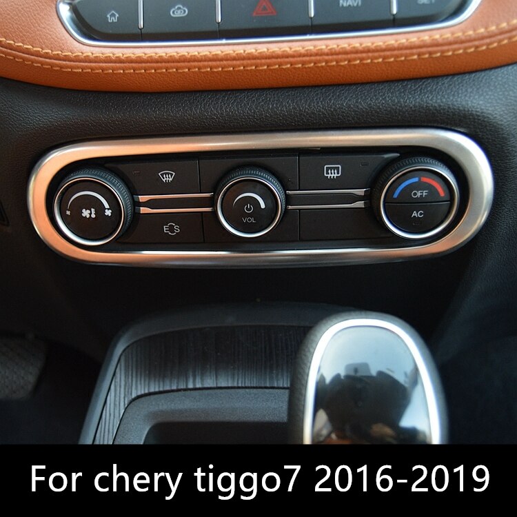 Voor chery tiggo7 tiggo 7 Auto airconditioning knop decoratieve frame rvs decoratieve patch