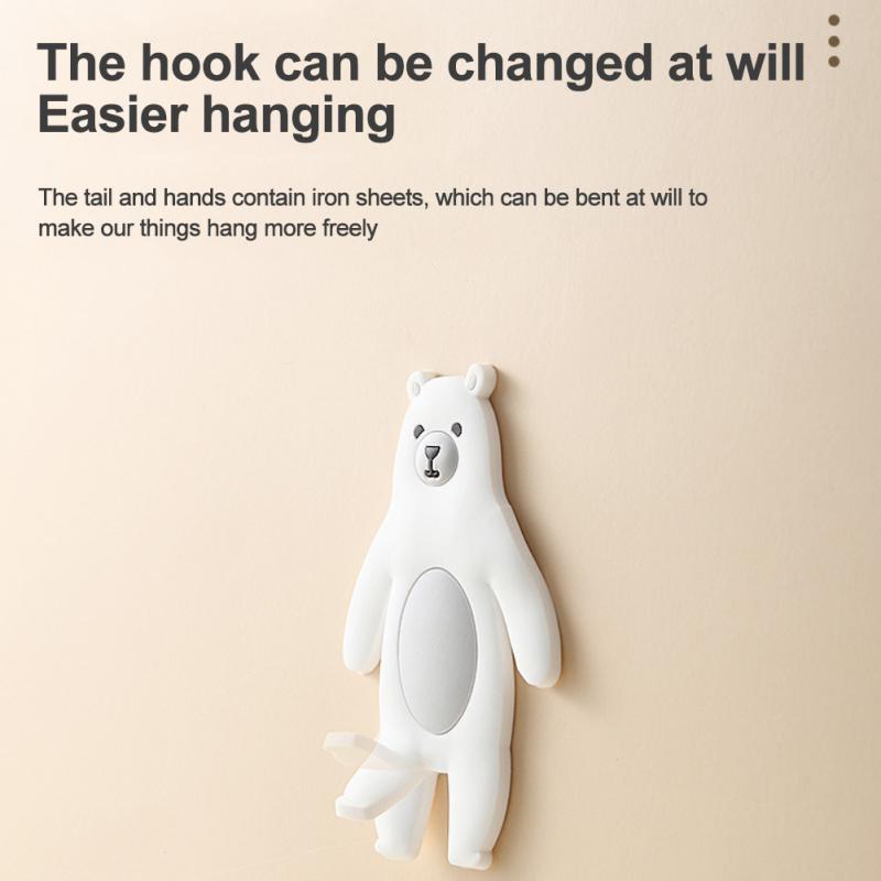 1pc Magnetic Animal Fridge Hook Key Wall Crochet Holder Removable Kitchen Hooks Multifunctional No Punching Home Decor Hook