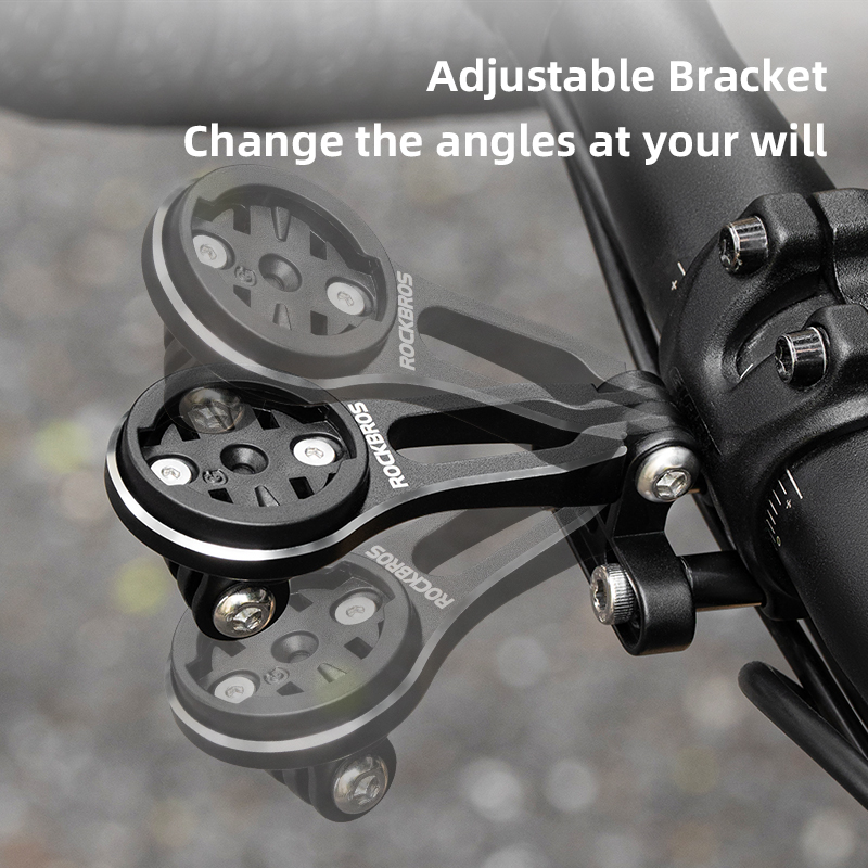 ROCKBROS Fahrradhalterung Frontlicht Lampenfassung Aluminiumlegierung Verlängerungshalter für Fahrradcomputer Wahoo Bryton Garmin Halterung