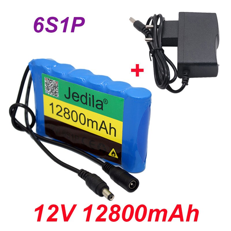 100% original 12V battery pack 12.8Ah 18650 Rechargeable Lithium Ion battery pack capacity DC 12.6V 12800mAh CCTV Cam Monitor