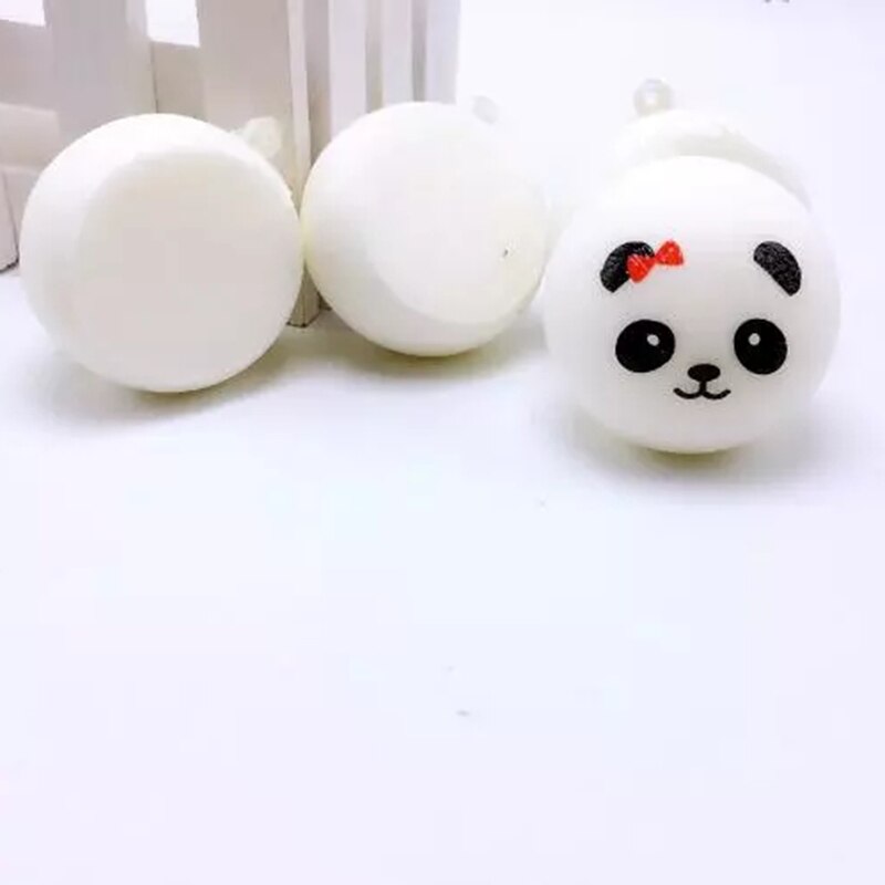 Boule anti-Stress pour enfants, 4CM/7CM, Panda chignon, boule à montée lente, jouets anti-Stress, porte-clés, jouets pour enfants C44