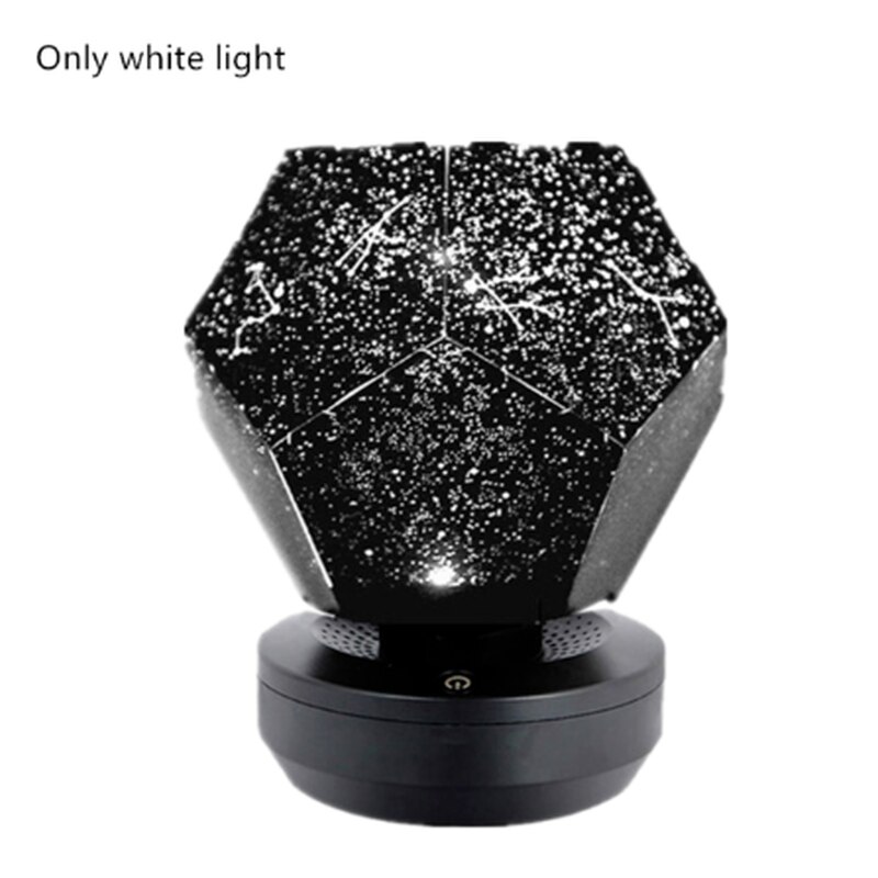 Planetarium galaxy night light projector star sky lamp decor celestial estrel romantiskt sovrum hem diy gif  zm831: Vit