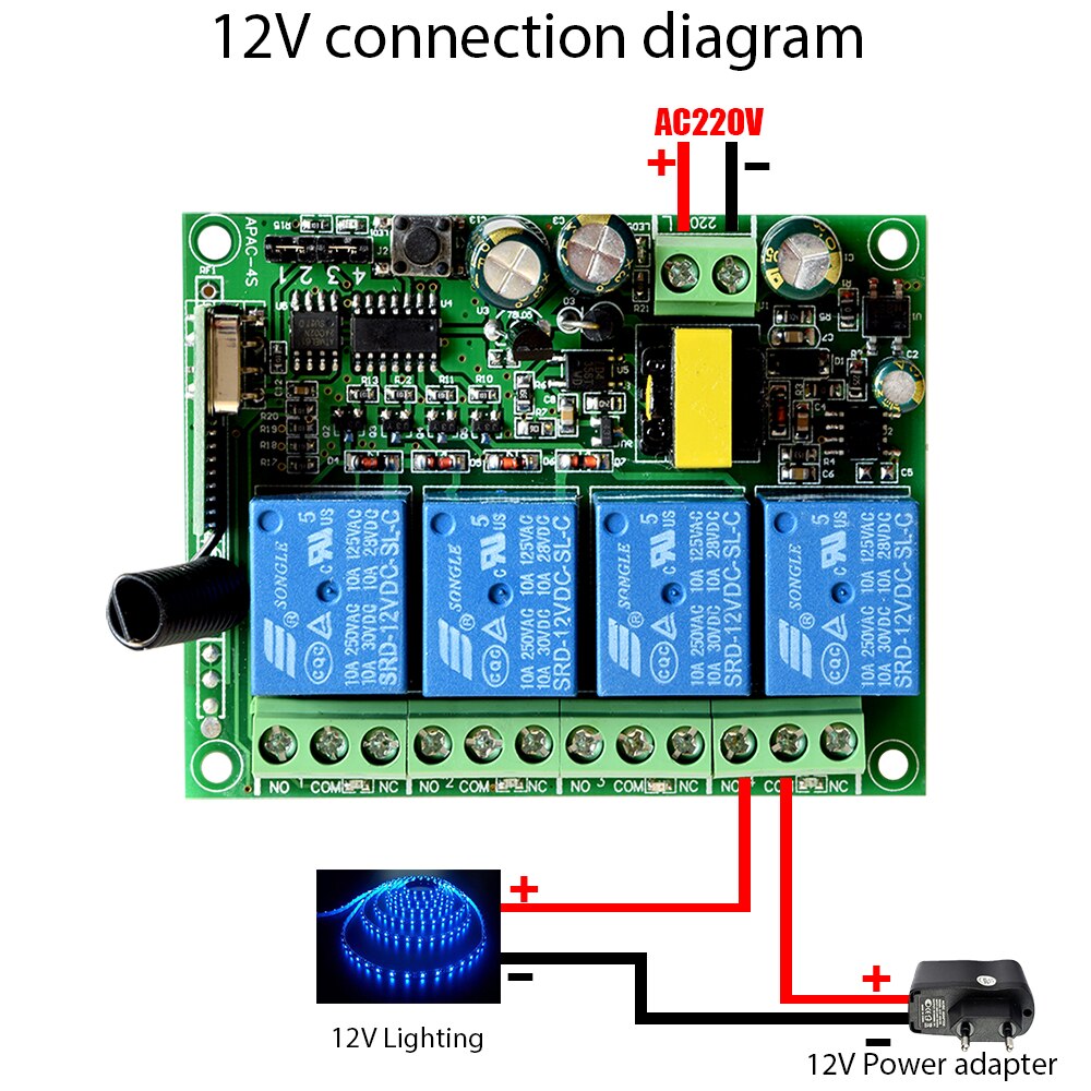 ALARMEST smart home 4CH relay output for control small home appliances for G90B wifi alarm house security systems