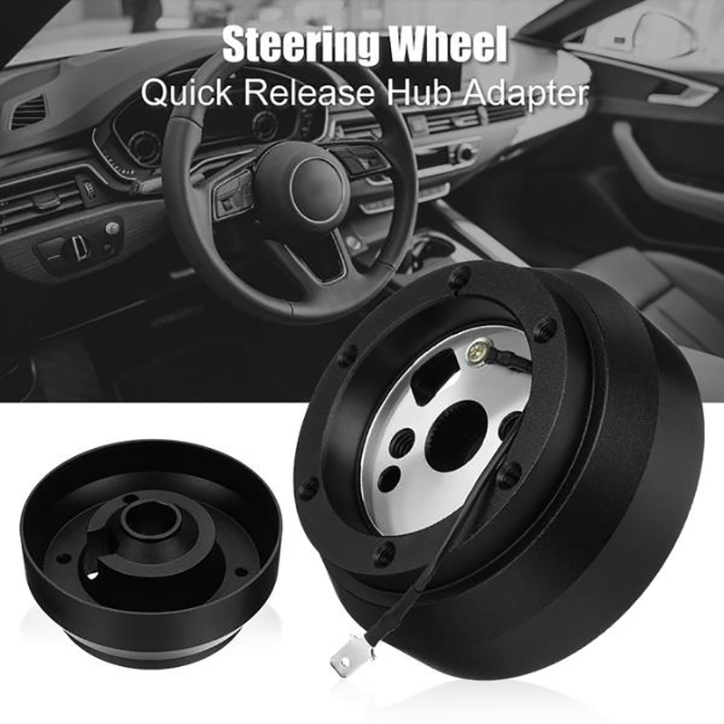 Car Steering Wheel Quick Release Hub Adapter Kit for Chevrolet for Dodge Jeep, Aluminum Steering Wheel Short Hub, 170H