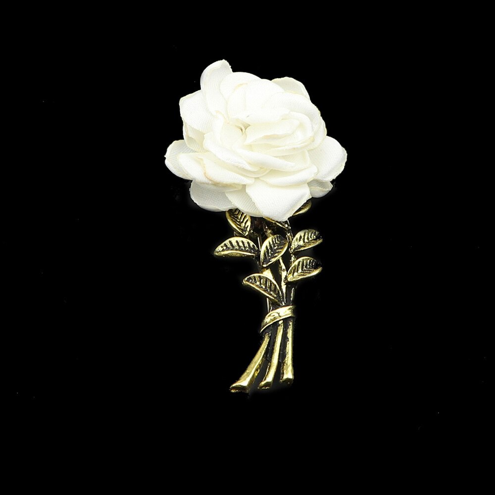 Mannen Geavanceerde Retro Breastpin Pin Gouden Sieraden Rose Bloem Banket Broche Stok Corsage Kraag Pinnen Overhemd Accessoire: 16