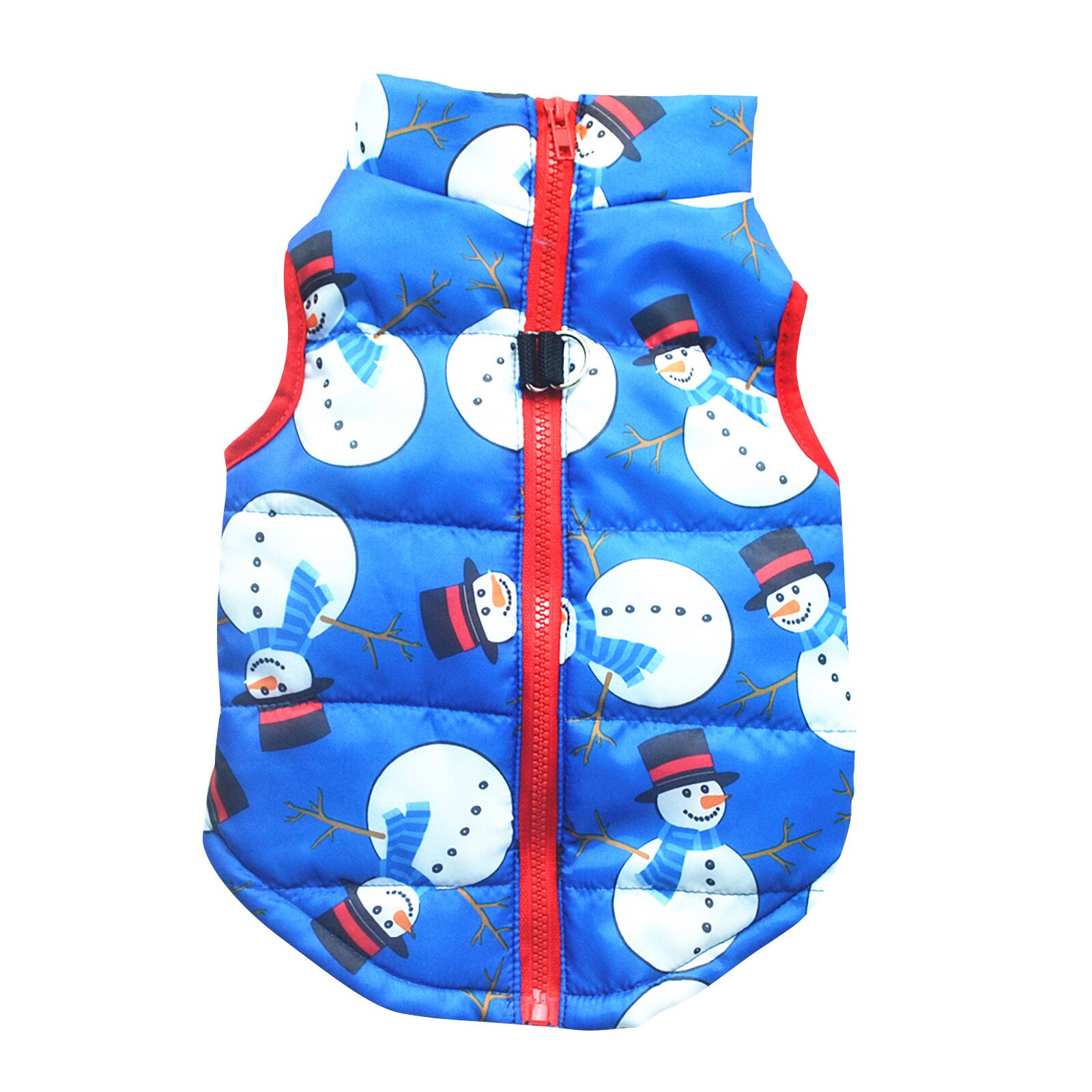 Christmas Clothes Outfit With Plush Rim Christmas Terry Cotton Coat Year Pet Clothing Jacket Christmas Dog Clothes: Blue / XL