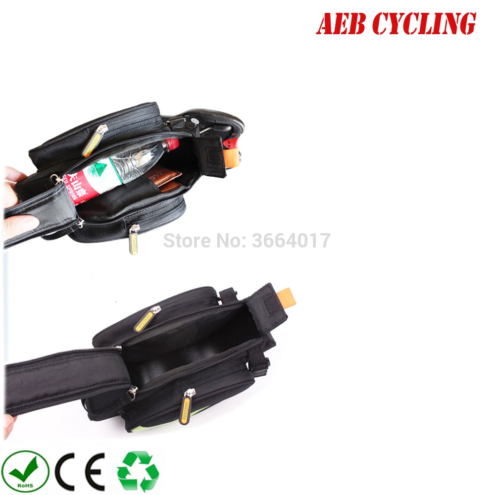 small trianle storage bag seat tube bag for 36V 48V small triangle Li-ion battery with belt for folding bike