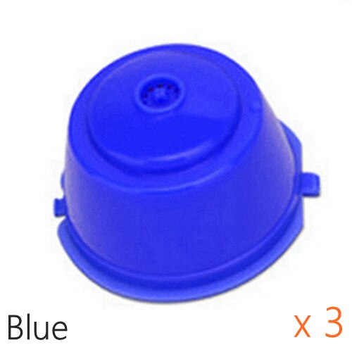 Kaffekapsel 3-- pack genanvendelig filterkop til nescafe dolce gusto genopfyldelige hætter filterkurve pod: Blå  x3
