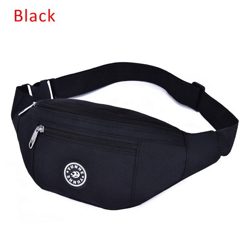 Men Women Nylon Waist Packs Sling Bags Crossbody Outdoor Sport Shoulder Chest Daily Picnic Canvas Messenger Pack Bag Bolsa: black3