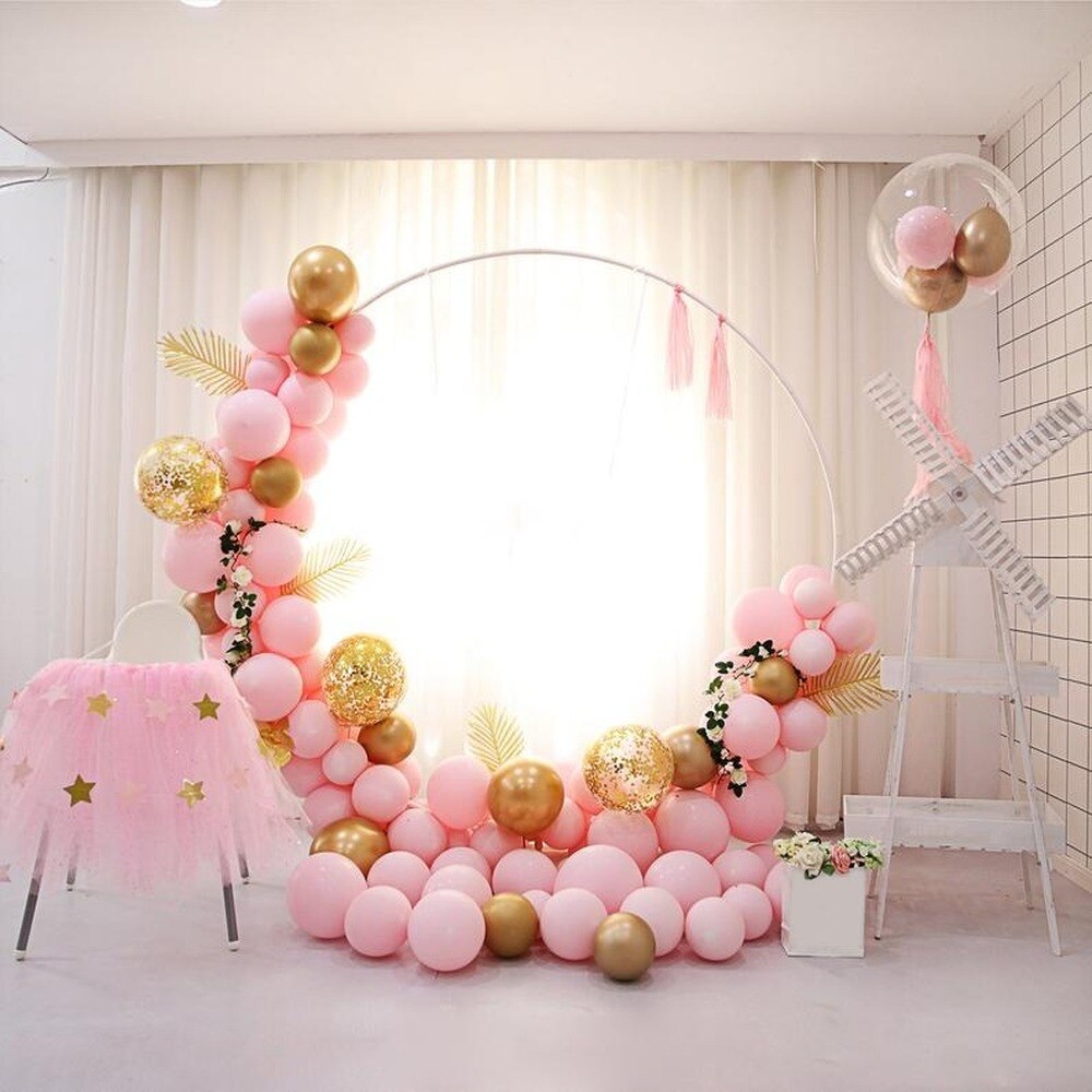 119 pcs Pastel Balloon Garland Arch Kit Latex Balloon Party Decoration Deco for Wedding Birthday Baby Shower Supplies: Pink