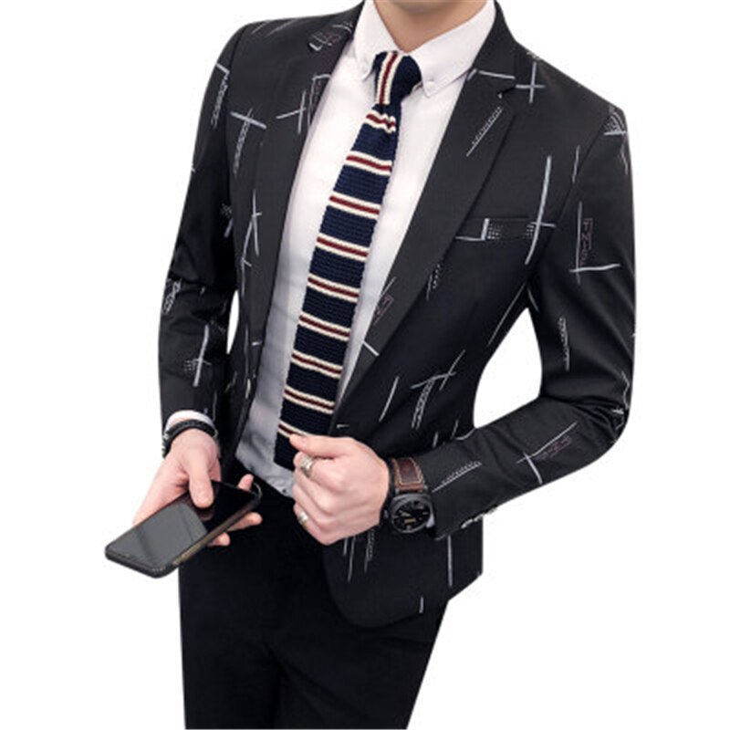 Fall Latest Blazer for Men Wedding Slim Fit Stripe Jacket Business Casual Mens Stylish Coat Male Blazers