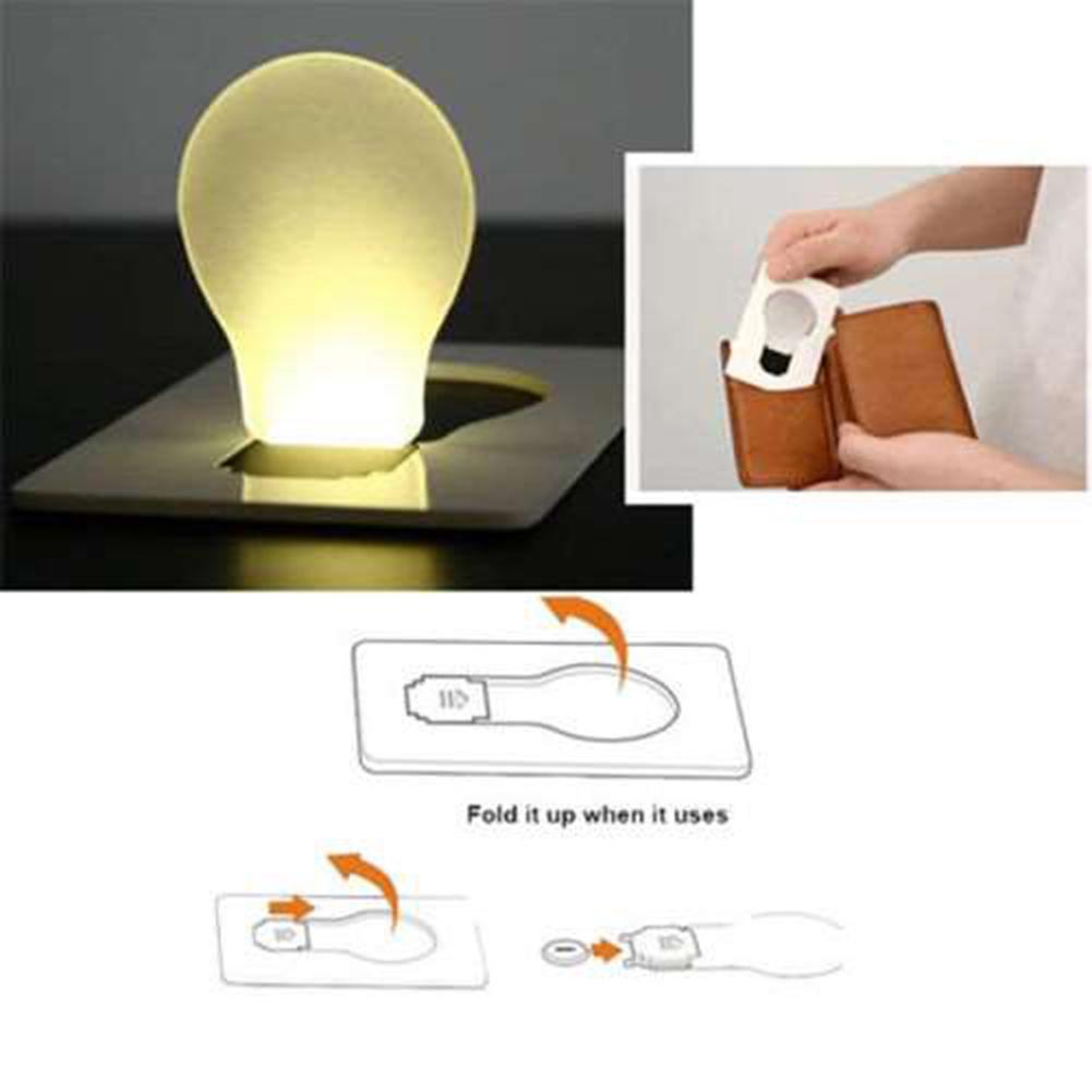 Mini Portable Night Light Pocket Wallet Purse Foldable LED Card Light Motion Sensor Motion Detection Lamp Bulb Night Lamp