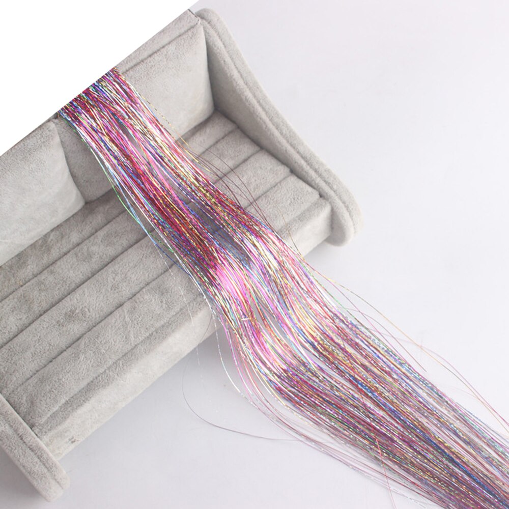 Extensions de cheveux en soie arc-en-ciel, 1 sac, guirlandes scintillantes, accessoires de fête pour filles, couvre-chef de tressage