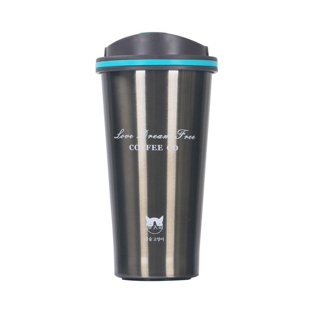 500Ml Rvs Thermosflessen Mok Koffie Beker Met Deksel Geïsoleerde Thermische Fietsen Water Koffie Mok Outdoor Water Flessen
