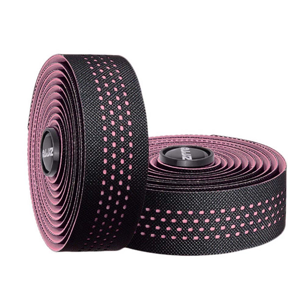 ZTTO Road Bike Bar Tape Toughness Vibration Damping Anti-Vibration EVA PU Bent Handlebar Bar Tape Handle belt Wrap+2 Bar Plugs: Pink