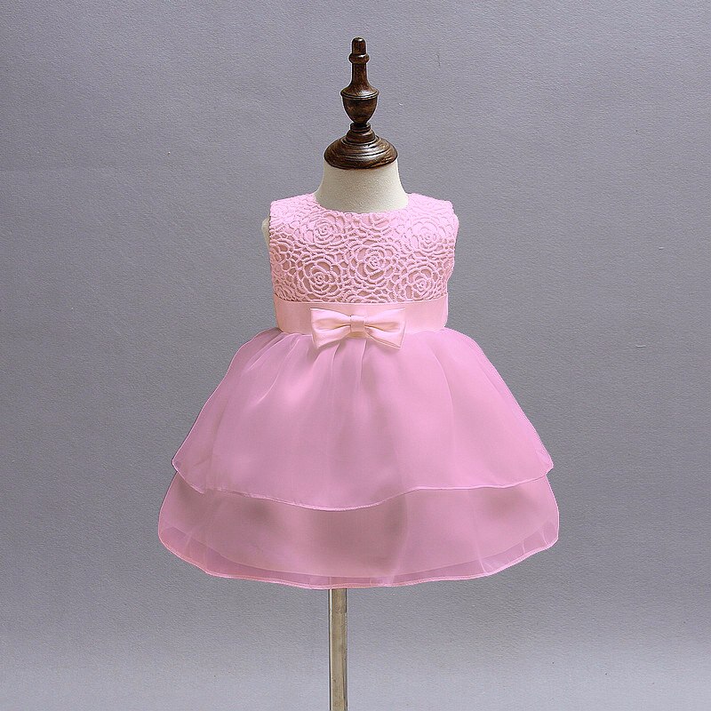 Kinderkleding Zomer Europese En Amerikaanse Meisjes Baby Jurken Volle Maan Honderd Dagen Oud Kind Gaas Rok prins: Pink / 6m