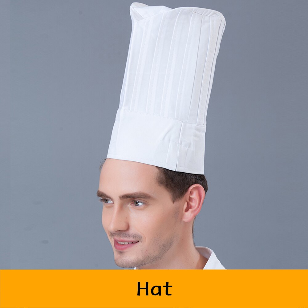 Gorro de Chef elástico para Chef, uniforme de Cocinero, restaurante, cocina, Catering, Gorro alto elástico, hojaldre para Postres, pasteles, hornear, Unisex: White