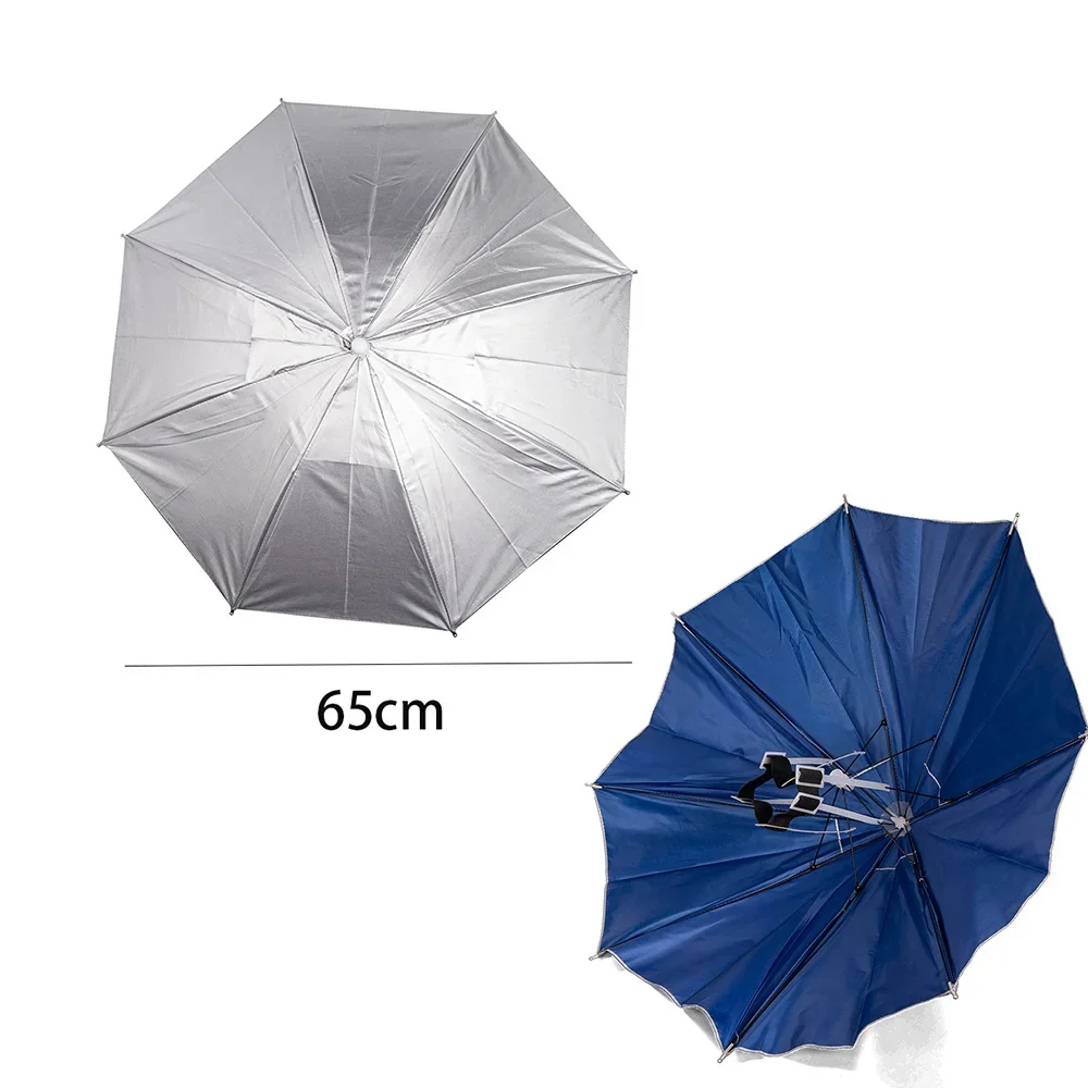 Chapeau parapluie de pluie portable, pliable, pare-soleil d'extérieur, imperméable, pour camping, pêche, sauna, casquette, couvre-chef de plage, accessoire: Default Title