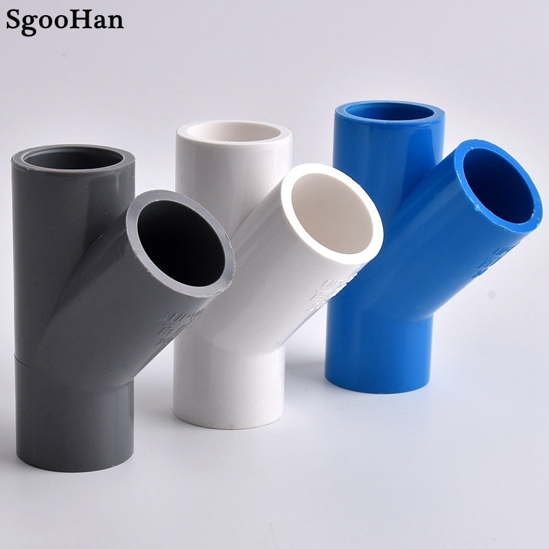 2~20pcs 20~40mm PVC Pipe Y-Style 3 Way Connector Garden Irrigation Aquarium Fish Tank Watering Adapter Fittings Tee Joint