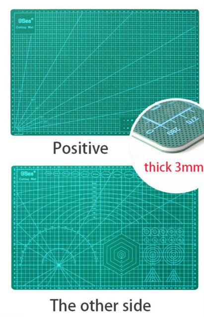 A3 tappetino da taglio in Pvc tappetino da taglio patchwork pad A3 strumenti patchwork strumento manuale fai-da-te tagliere autorigenerante a doppia faccia: 6 A3