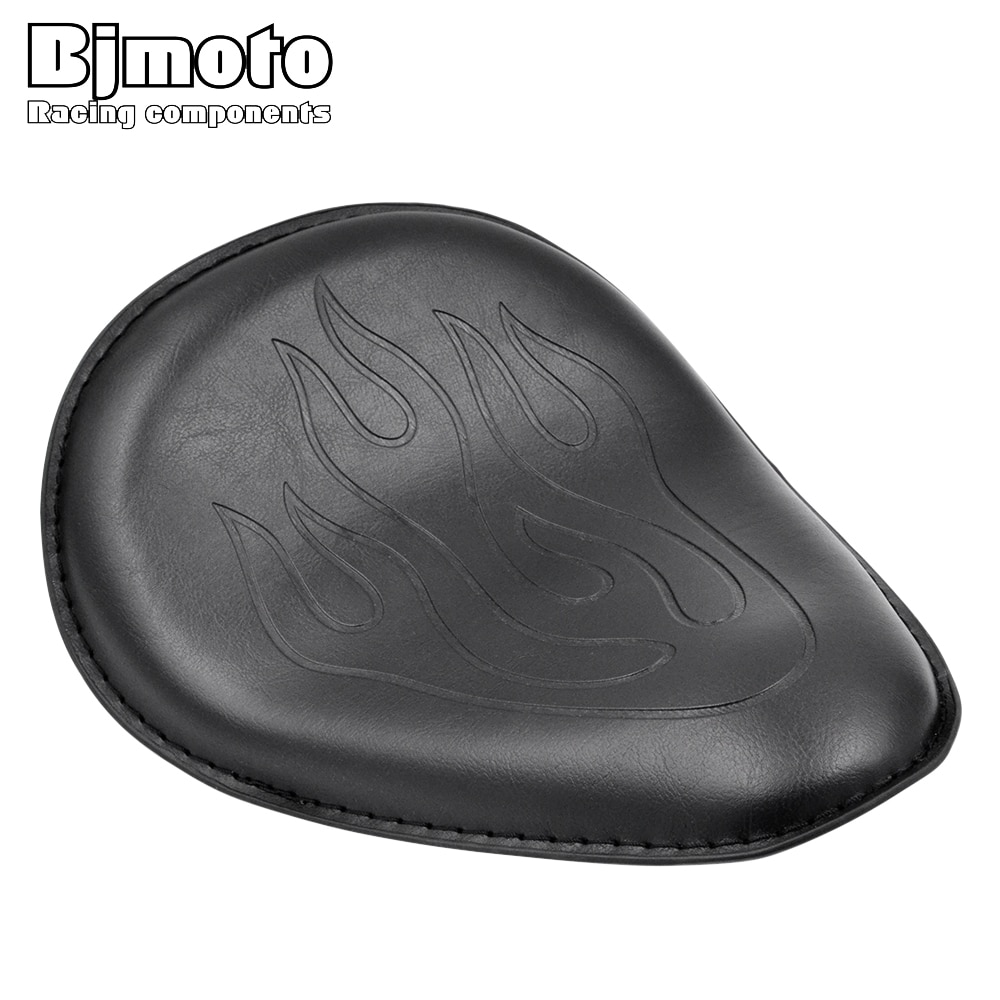 Flame solo slank sæde motorcykel solo sæde læder foran driver til harley davidson sportster chopper bobber motocross