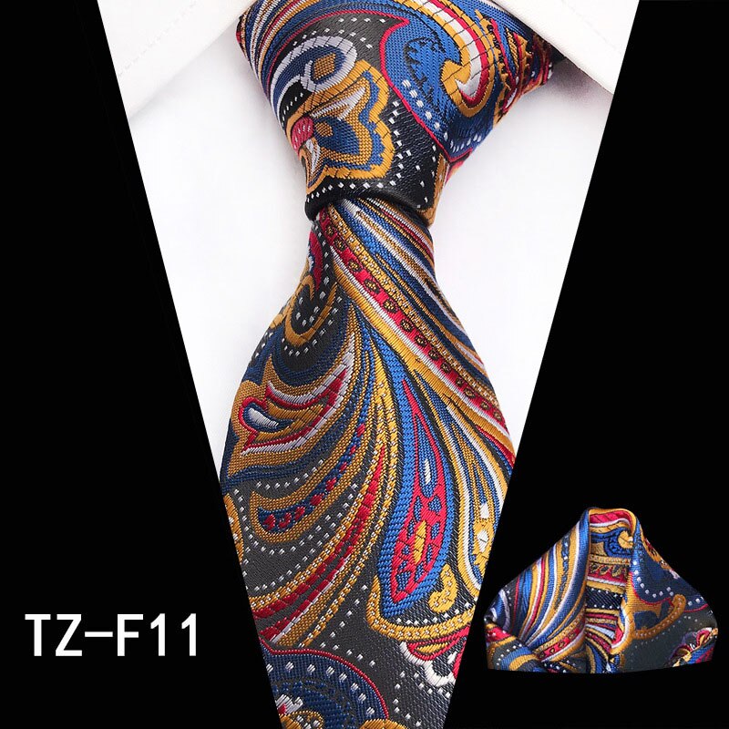 Ricnais Mode 8cm heren Zijden Stropdas Set Rood Groen Paisley Bloemen Handkershief Stropdas Pak Business Bruiloft Formele Hals ties Set