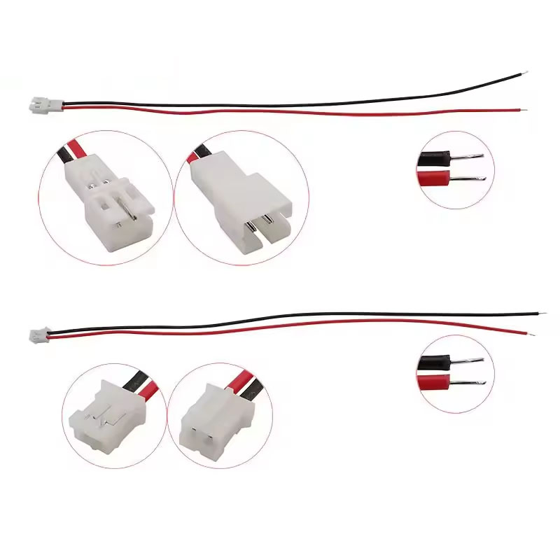 JST-conector de Cable macho y hembra de 2 pines, Conector Micro JST PH 2 P, clavija de enchufe, terminales, conectores de Cables de 20CM, PH 2,0, paso de 2,0mm