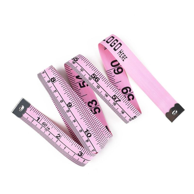 1.5 Meters 60 Polegada Button Measuring Tape Tool Measuring Waist Clothes Bust Tailor Sewing Tools Embroidery Rulers: Pink
