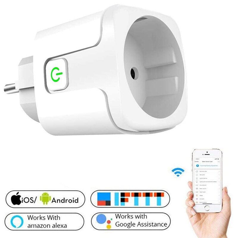 100-240V Wireless Smart Home Power Socket Remote Control Socket WiFi Smart Timer Plug EU US Plug 16A