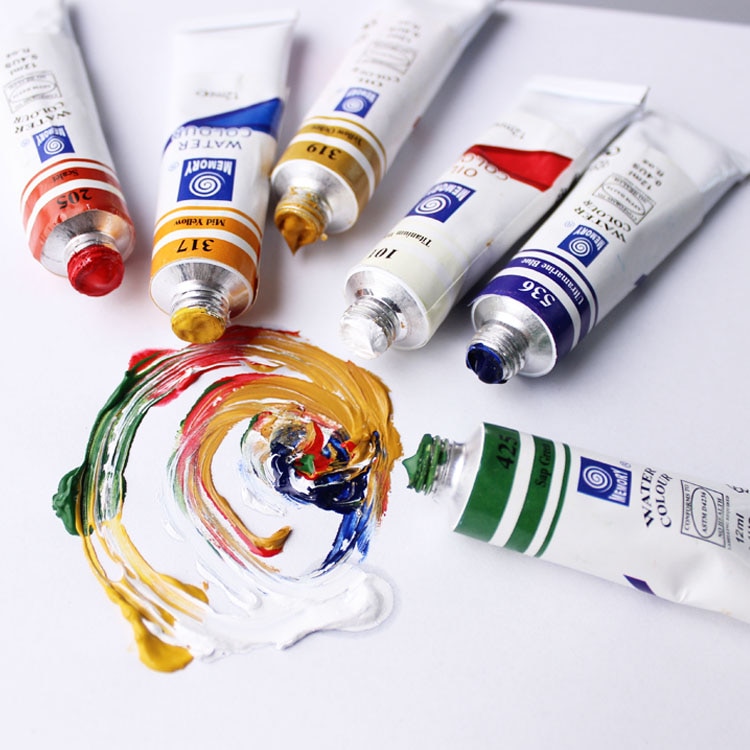 24pcs Professionele Buis Olie Verf Art Voor Kunstenaars Canvas Pigment Kunst Levert Tekening 12ML 24 Kleuren Gratis Voor 3 borstels