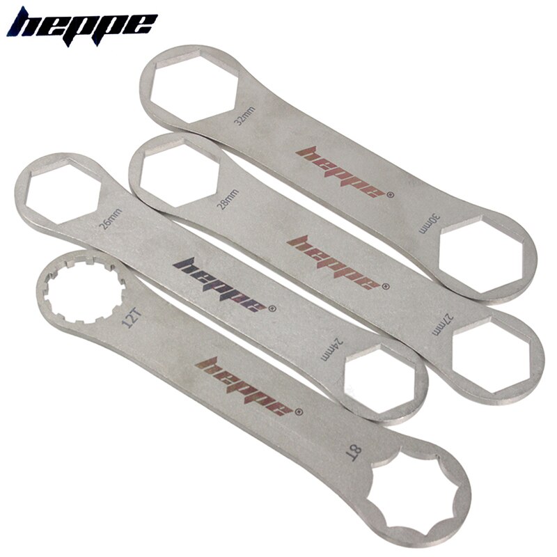 HEPPE Fahrrad Gabel Schulter Schlüssel Fahrrad Gabel Reparatur Werkzeug Gabel Kappe Schlüssel 8-12T/24/26/27/28/30/32mm für XCR XCT XCM ST RST