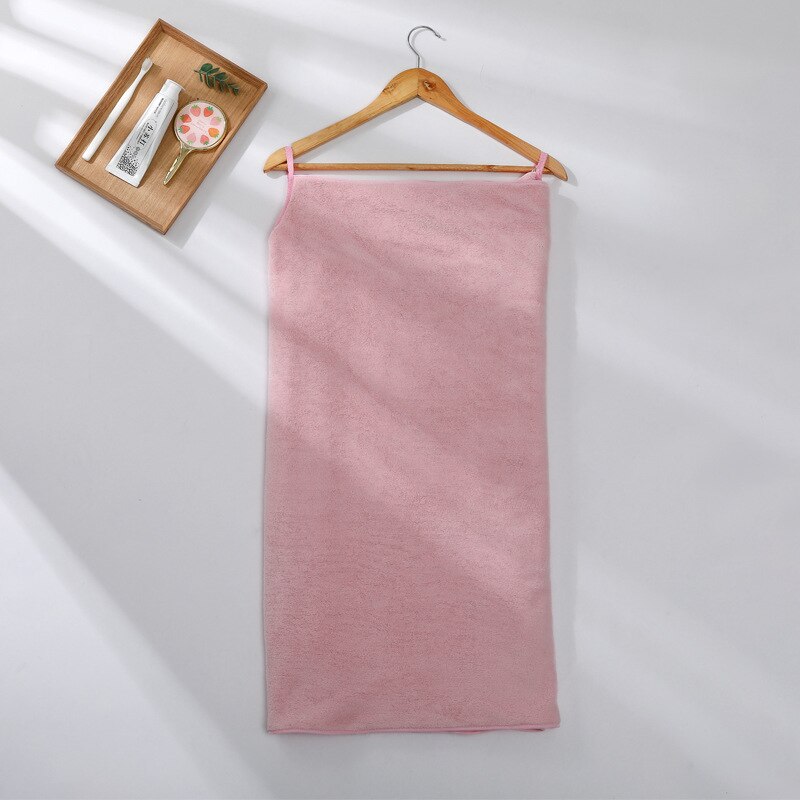 Wearable Microfiber Badjas Vrouw Douche Vrouwelijke Zachte Badhanddoek Voor Volwassenen Voor Thuis Textiel Bad En Sauna Handdoeken Badkamer: Roze