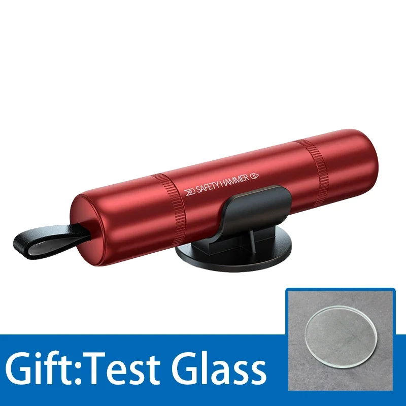 Emballage anglais complet pour grossiste Dropshipper 2 en 1, marteau de sécurité pour voiture, brise-verre d'urgence, outil de sauvetage pour couper la ceinture de sécurité: Rouge