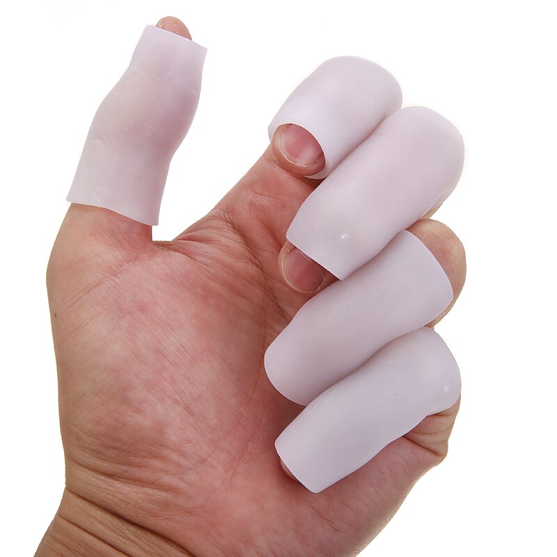 5 pares de Gel de silicona para dedos, Protector de tubo para dedos, mangas para el dedo del pie para alivio del dolor de fricción, herramientas para el cuidado de los pies
