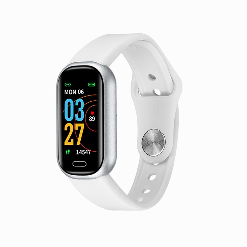 Die  y16- neuesten smarten sportuhren mit wettervorhersage, schlafüberwachung, temperaturüberwachung, fitness-tracker, blutdruckmessung und touchscreen.: Weiß