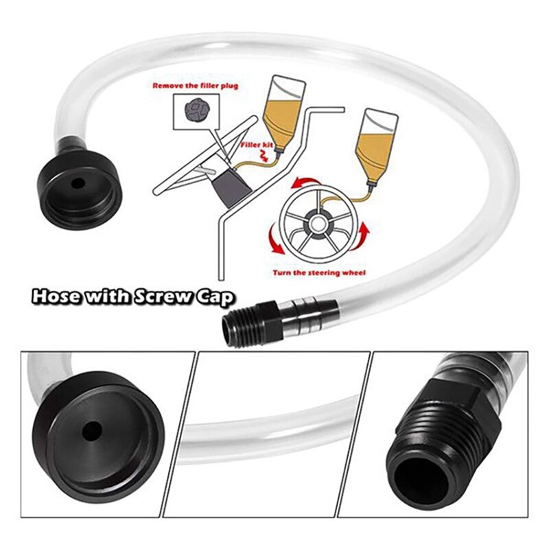 Kit de tubes de purge de bateau, 2 pièces, Tube de remplissage pour systèmes de direction hydraulique Seastar HA5438, avec 4 boucles