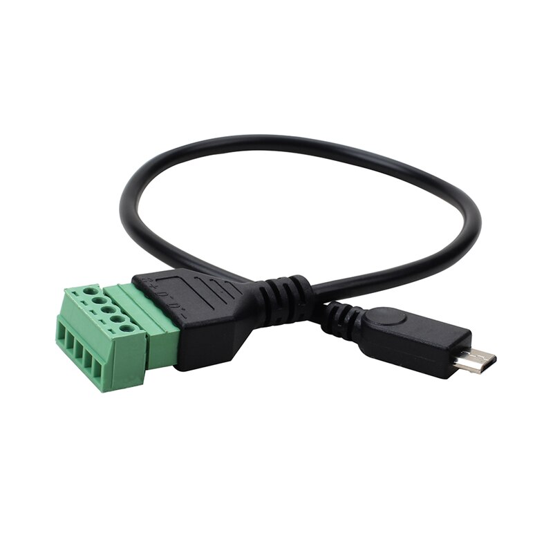 Usb 2.0 hun b micro usb mini usb type-c han  to 5 ben hun bolt skruestik med skærmterminal stik adapter kabel 1ft: 4 mikro usb han