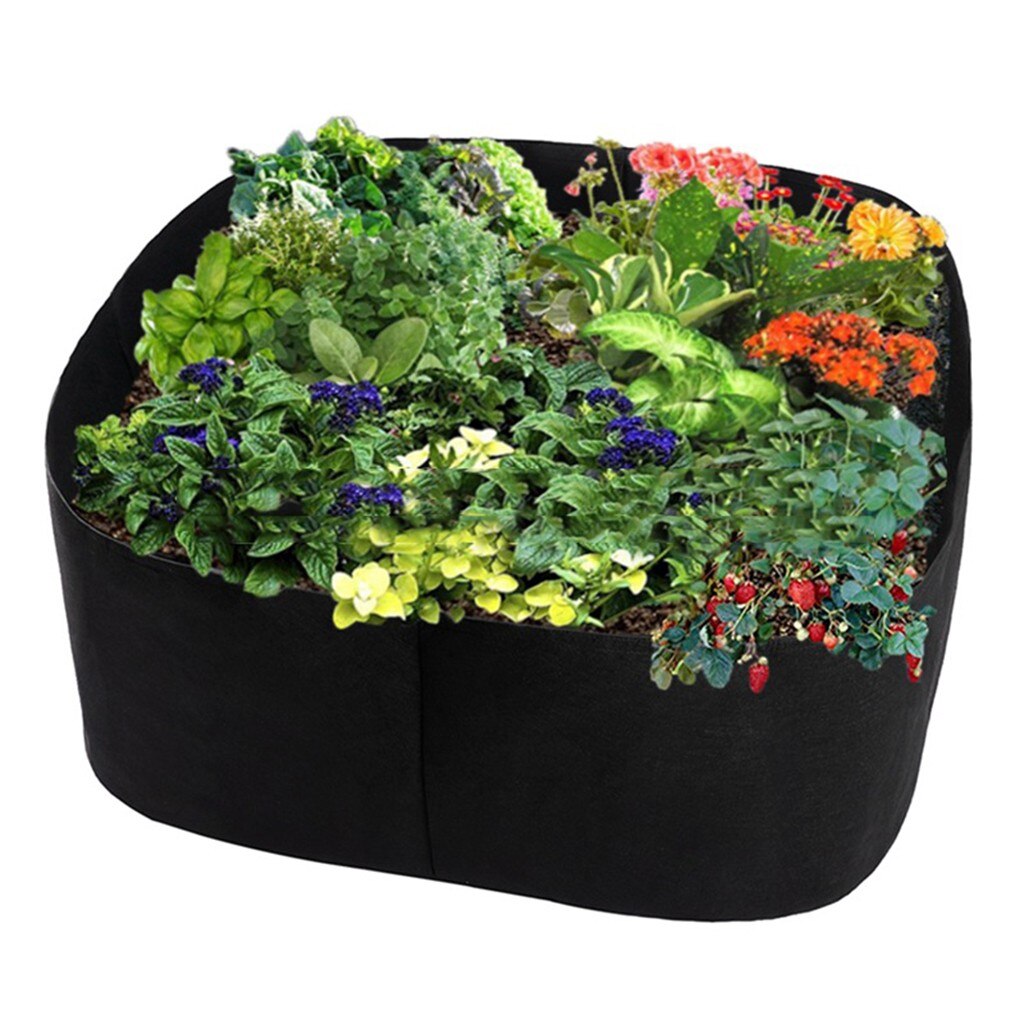 1 Pcs Stof Bloem Grow Bag Groente Planten Tas Verhoogde Tuin Bed Vierkante Tuin Planter Pot Met Handvatten Voor Planten bloem: 90X90X40cm