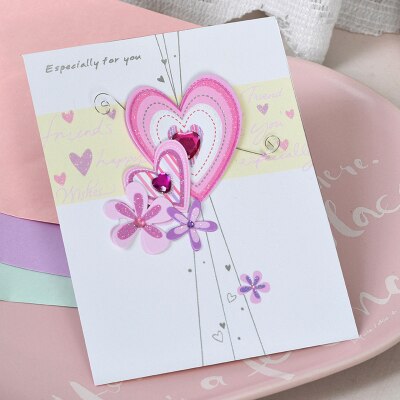 cute paper 3d handmade cards flower message cards greeting cards: MINI 0804 II 04