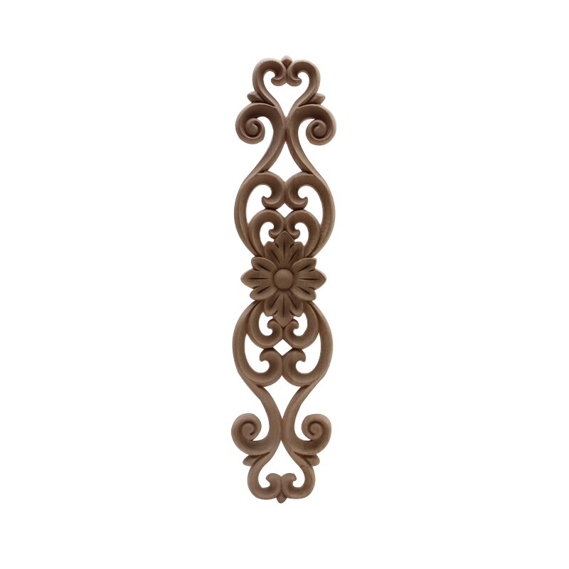 Apliques de madera Calcomanía para madera artesanía de madera tallada decoración Ornamental largo grande de goma muebles de madera ventana puertas de armario de esquina